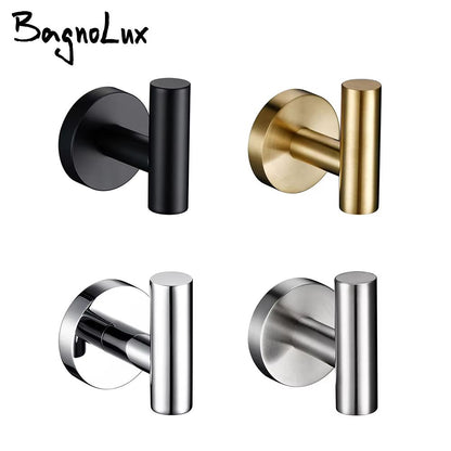 Circle Stainless Steel Wall Hook – Black Chrome, Brushed Gold, and Nickel Finish for Bathroom, Kitchen, or Bedroom