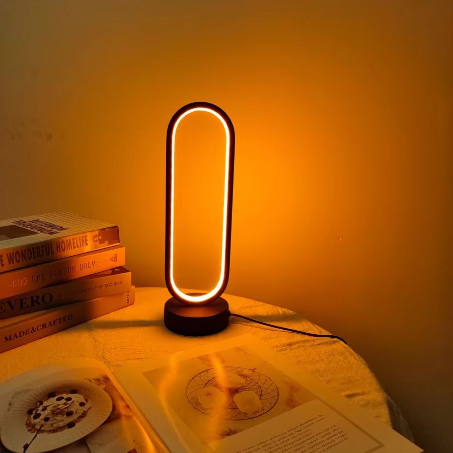 LED Ring Lamp With ThreeColor Dimming  Bedroom  Living Room Night Light 1