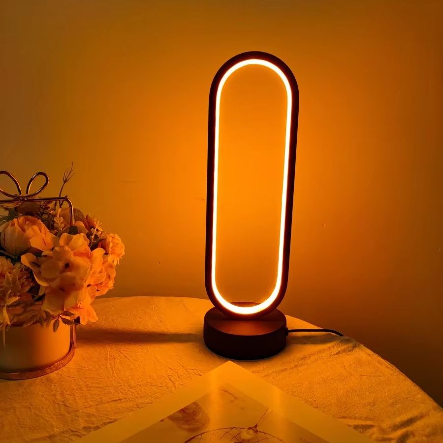 LED Ring Lamp With ThreeColor Dimming  Bedroom  Living Room Night Light 2