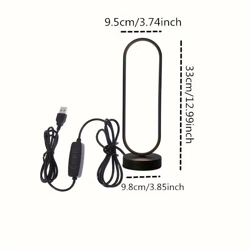 LED Ring Lamp With ThreeColor Dimming  Bedroom  Living Room Night Light 3
