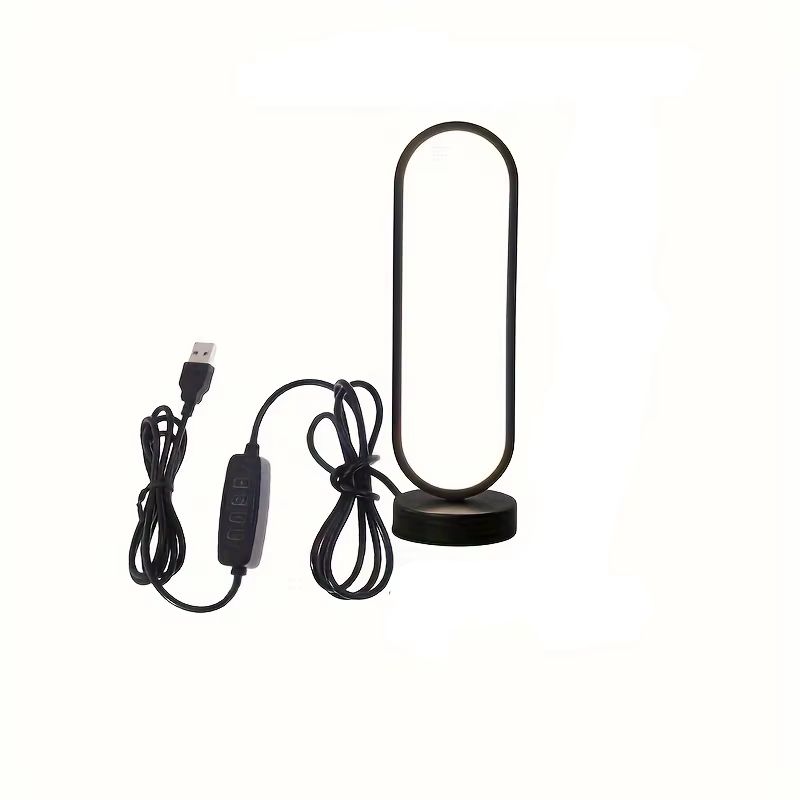 LED Ring Lamp With ThreeColor Dimming  Bedroom  Living Room Night Light 4