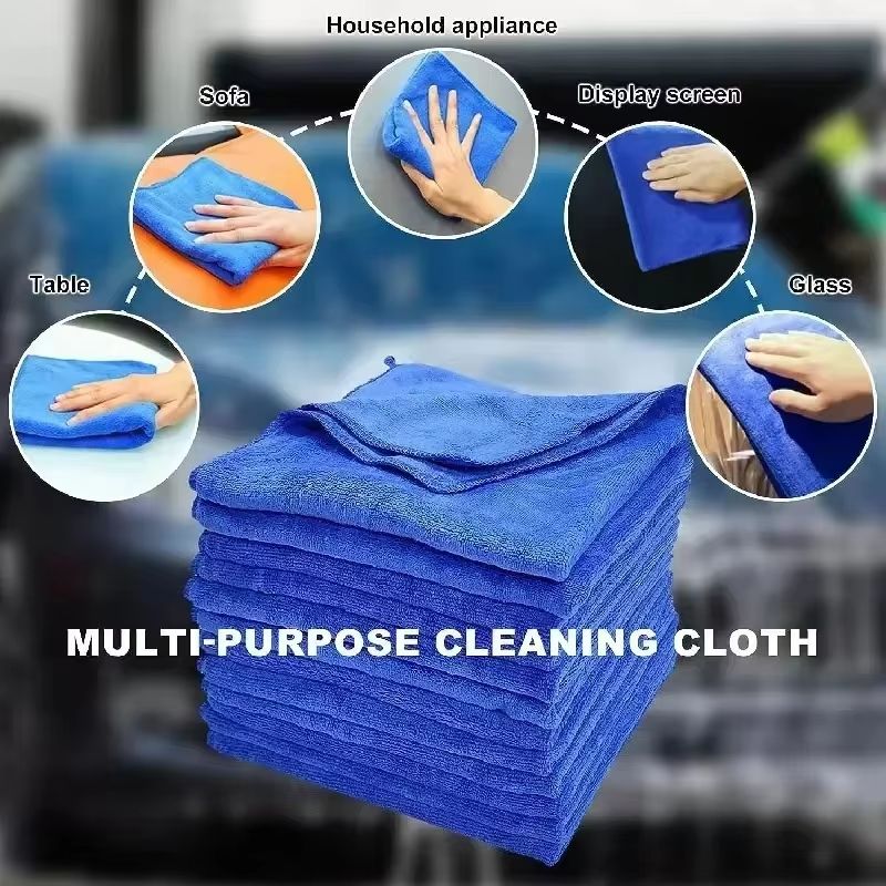 Microfiber Cleaning Cloths  LintFree Super Absorbent Towels For Car Windows  Surfaces 4