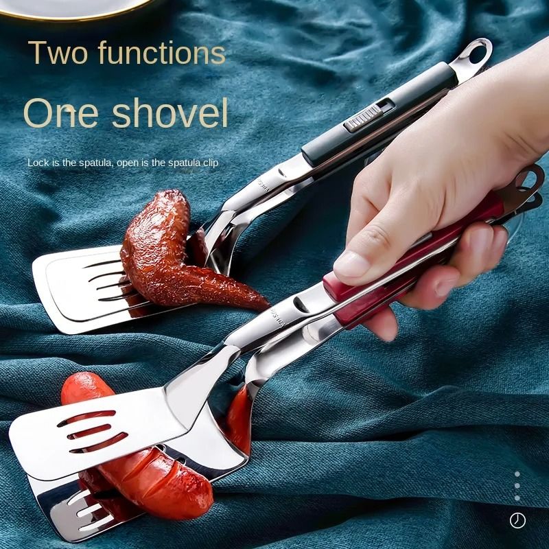 304 Stainless Steel Steak Clip And BBQ Spatula Tool 1