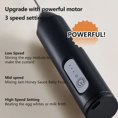 Wireless Electric Milk Frother USB Rechargeable Handheld Foamer 1
