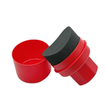 Car Wheel Polishing  Waxing Sponge Applicator  Curved Tire Brush With Cover For Perfect Tire Clean  2