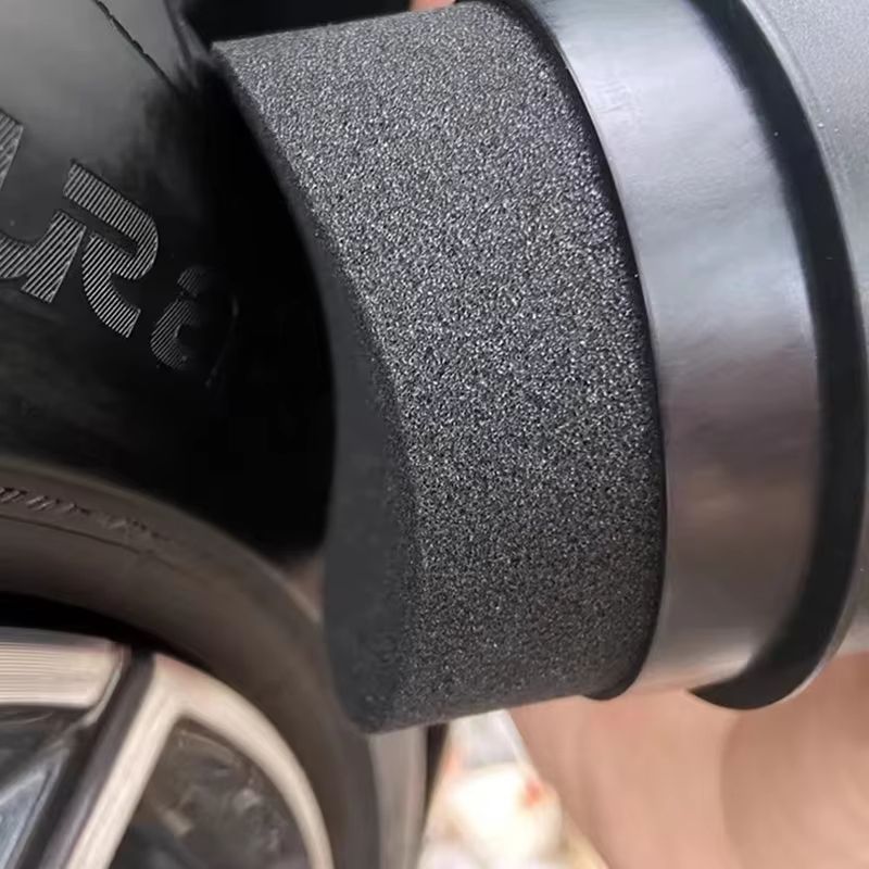 Car Wheel Polishing  Waxing Sponge Applicator  Curved Tire Brush With Cover For Perfect Tire Clean  5