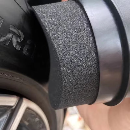 Car Wheel Polishing  Waxing Sponge Applicator  Curved Tire Brush With Cover For Perfect Tire Clean  5