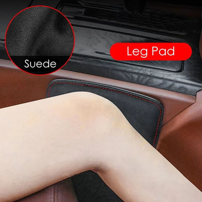 Comfortable Suede Car Knee Pad With Elastic Memory Foam  Auto Cushion  Headrest Accessory 4