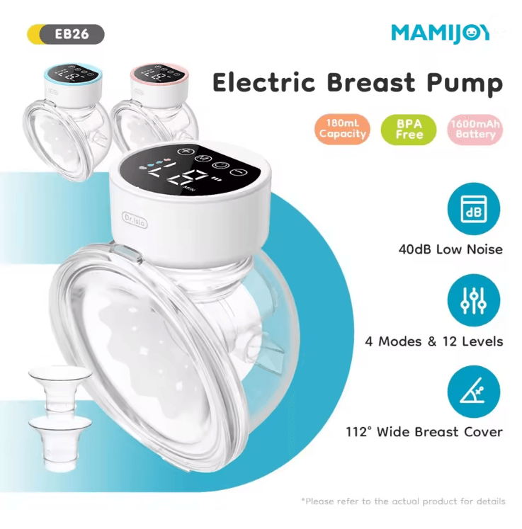 MAMIJOY Wearable Electric Breast Pump Hands Free and Portable