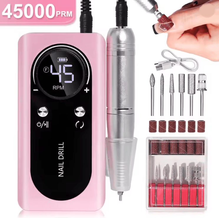 ProNail 45000RPM Electric Nail Drill Machine Rechargeable And Portable 7