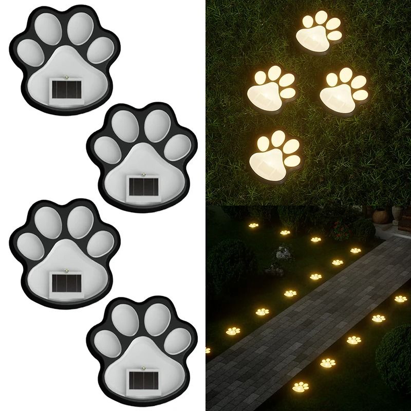 LED Solar Dog Paw Ground Lights For Garden And Yard Decoration 6