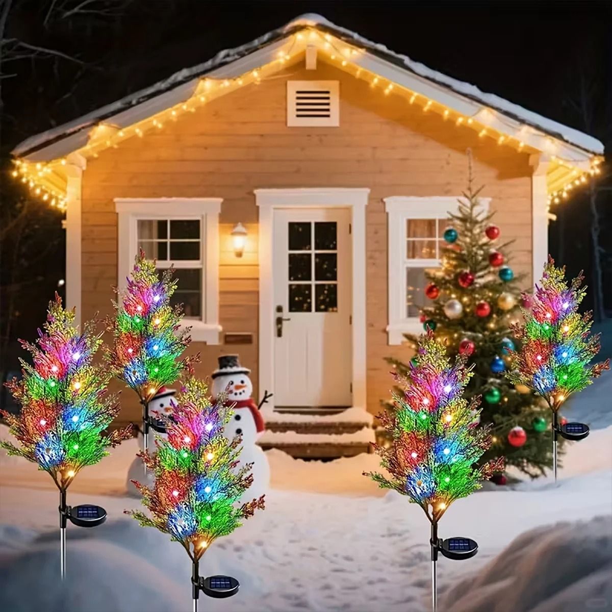 Solar Powered Christmas Pine Tree Garden Light 1