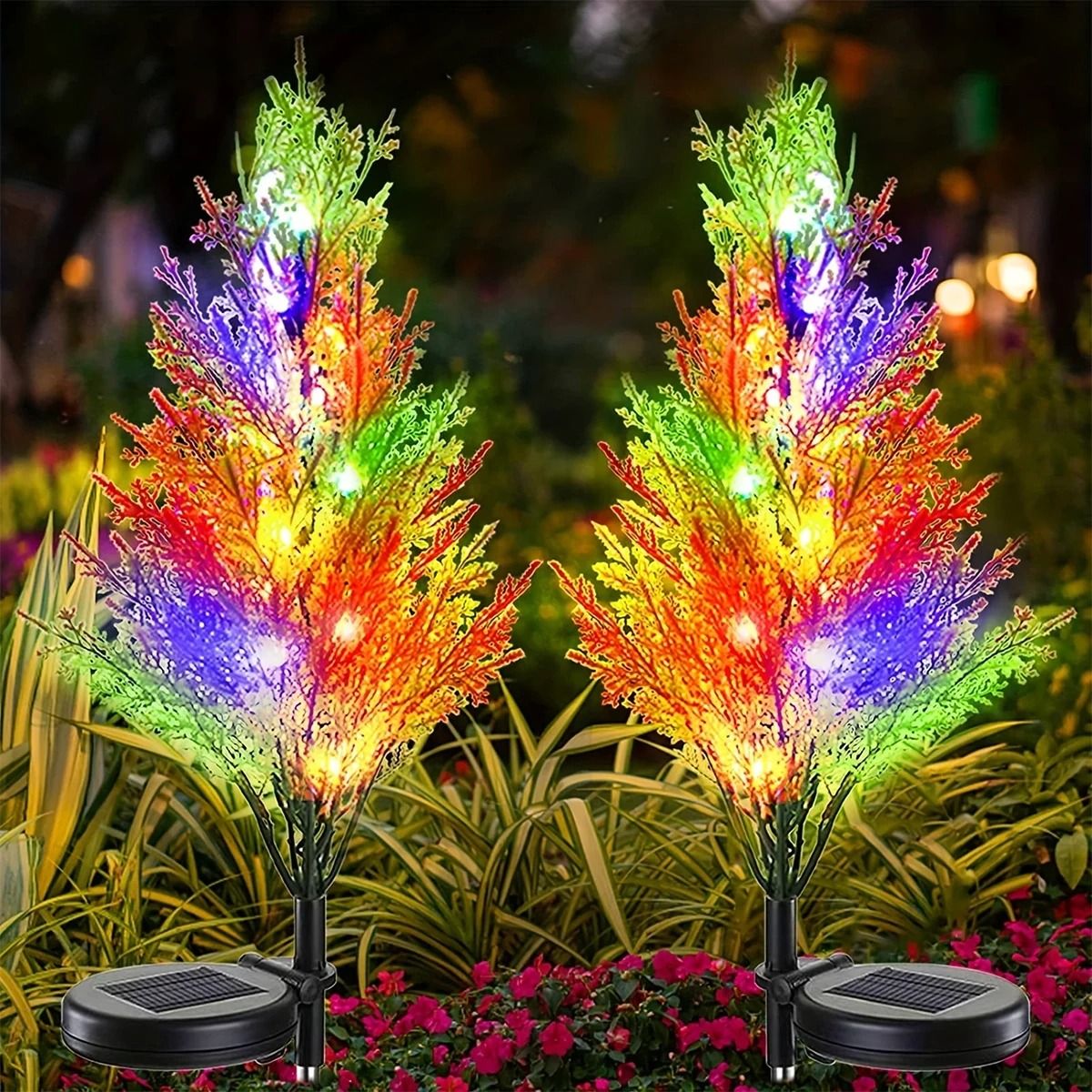Solar Powered Christmas Pine Tree Garden Light 3