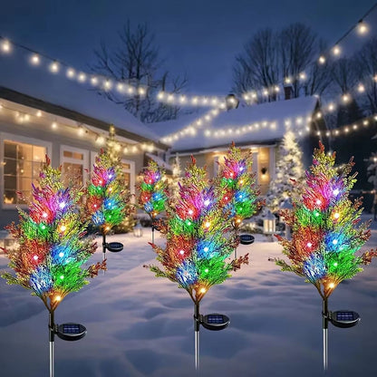 Solar Powered Christmas Pine Tree Garden Light 4