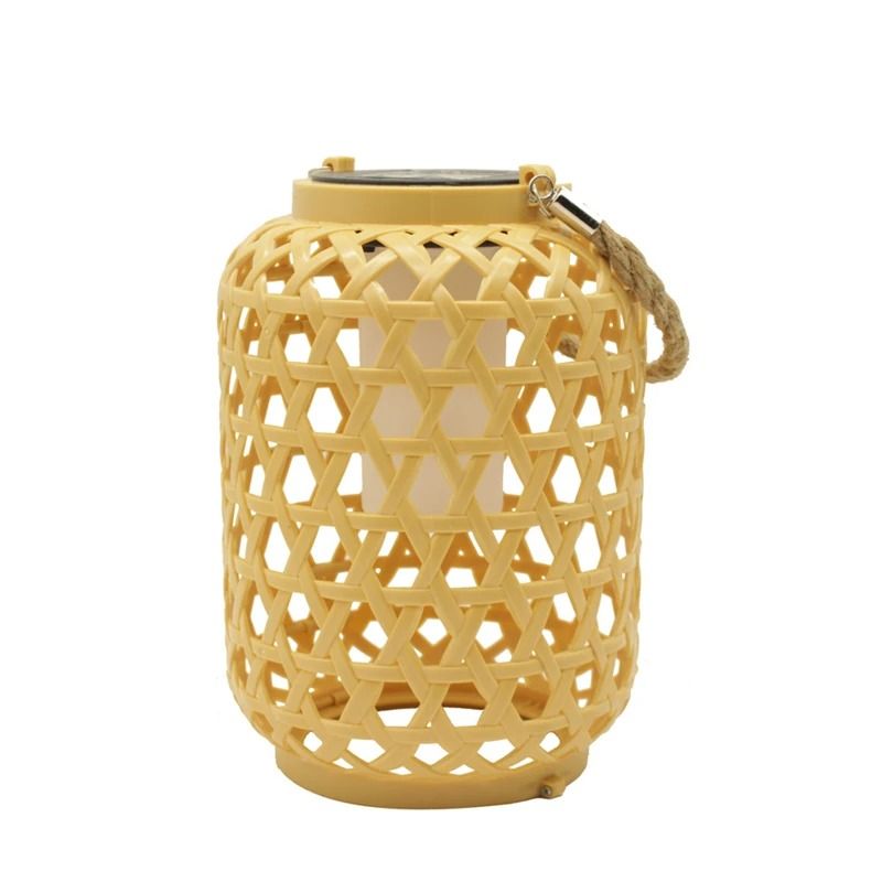 Solar Bamboo Woven Lantern For Outdoor Garden And Patio Decor 6