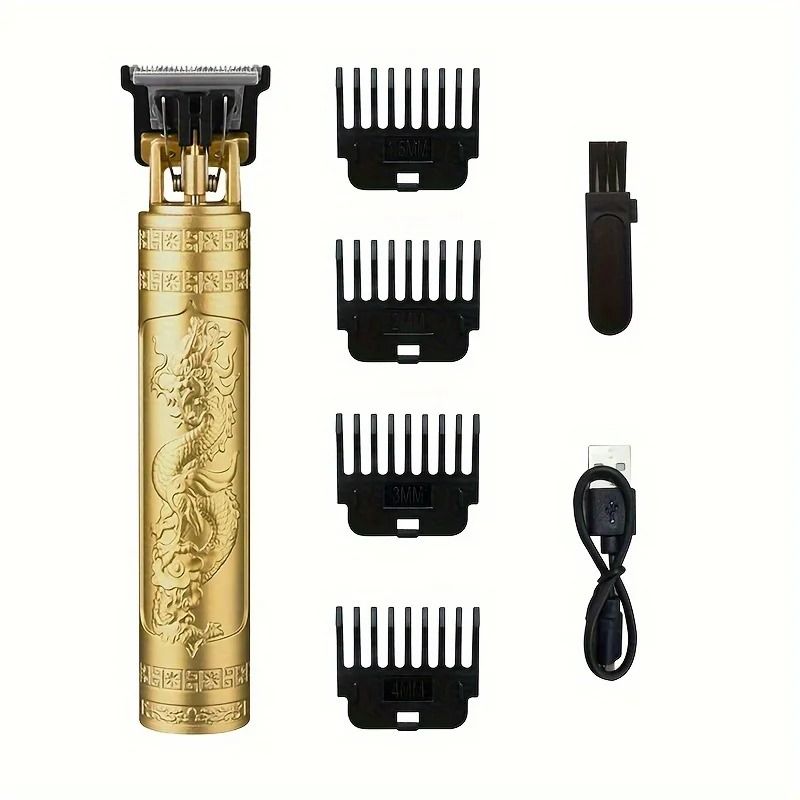 Wireless USB Rechargeable Hairdressing Kit And Beard Trimmer Set 6
