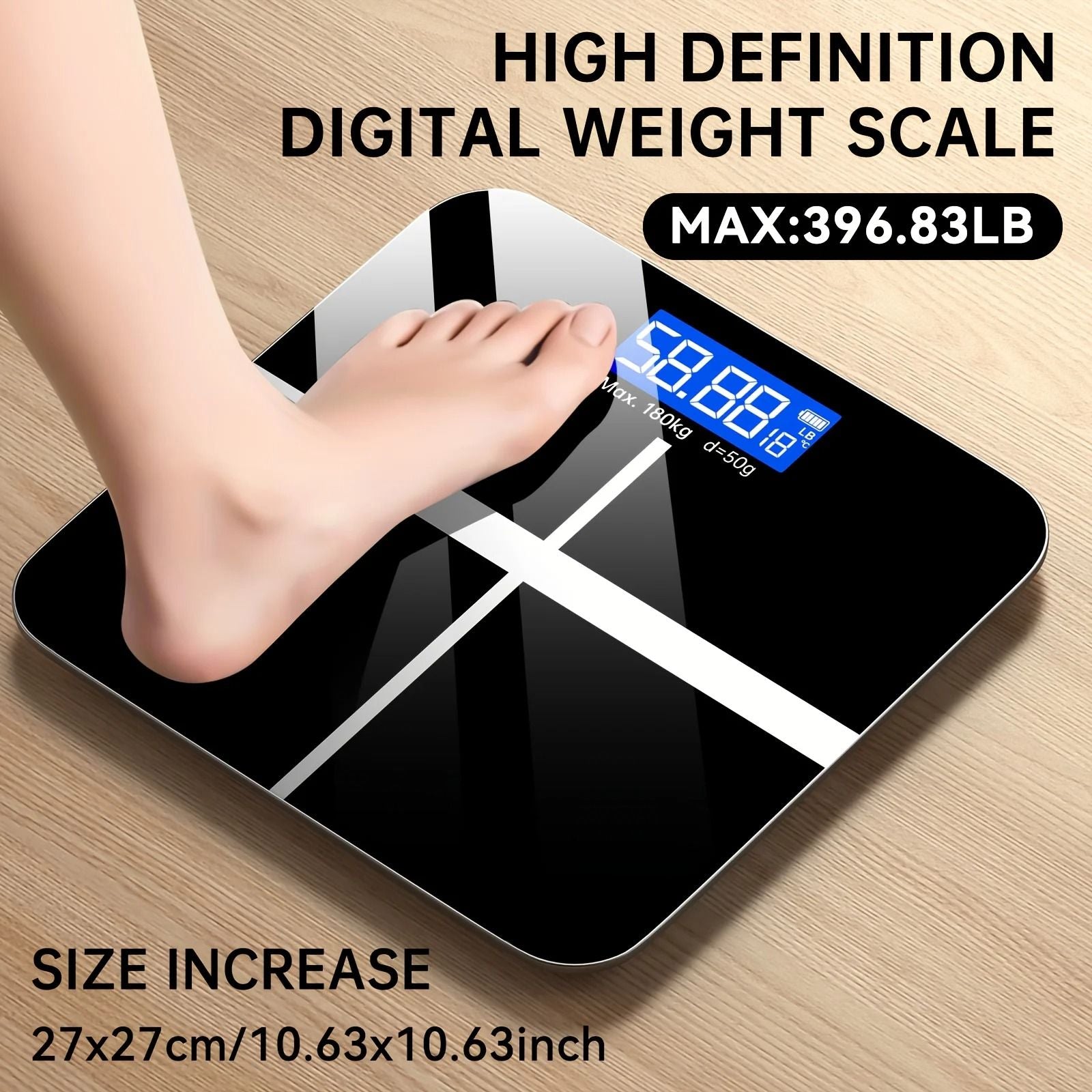 Electronic Digital Bathroom Scale With LCD Display And Temperature Function 7