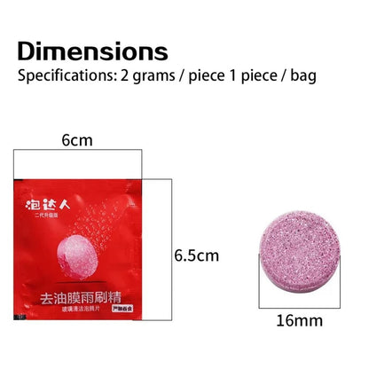 ClearView Effervescent Windshield Washer Tablets  Concentrated Glass Cleaning Tablets For Car  Auto 5