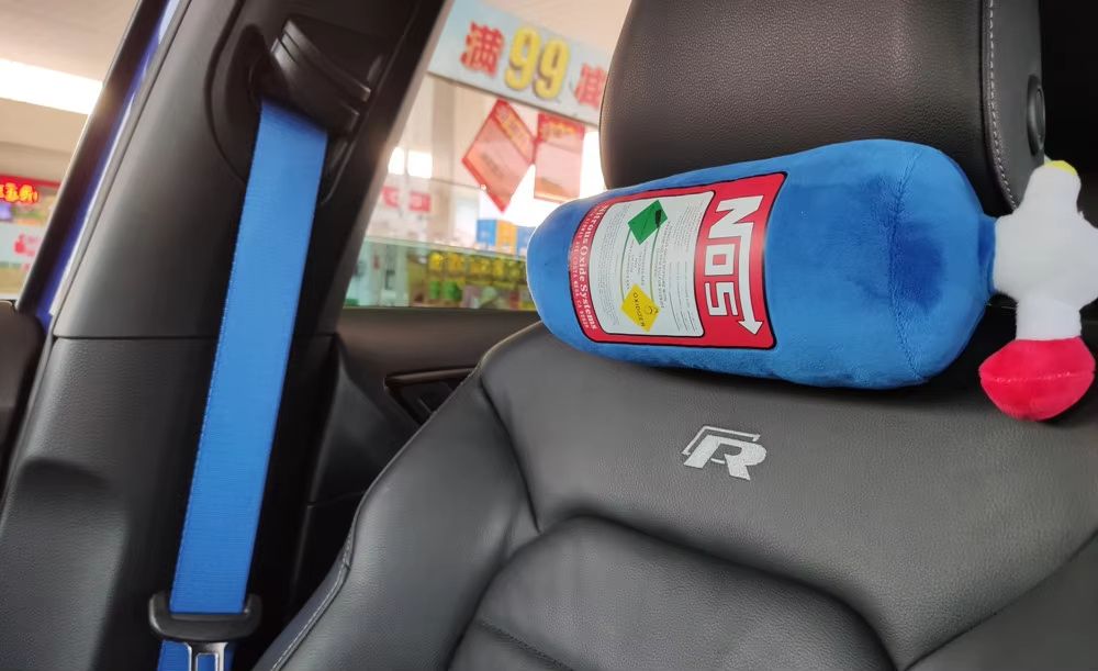 SpeedStyle NOS Bottle Plush Cushion  JDM Car Decor Neck  Back Headrest Pillow 5