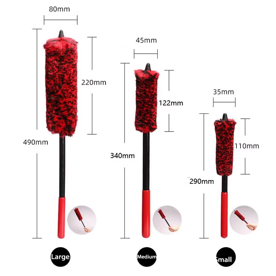 UltraPlush Wheel Woolies Brush  Soft Alloy  Motorcycle Wheel Cleaning Tool For Detailers 2