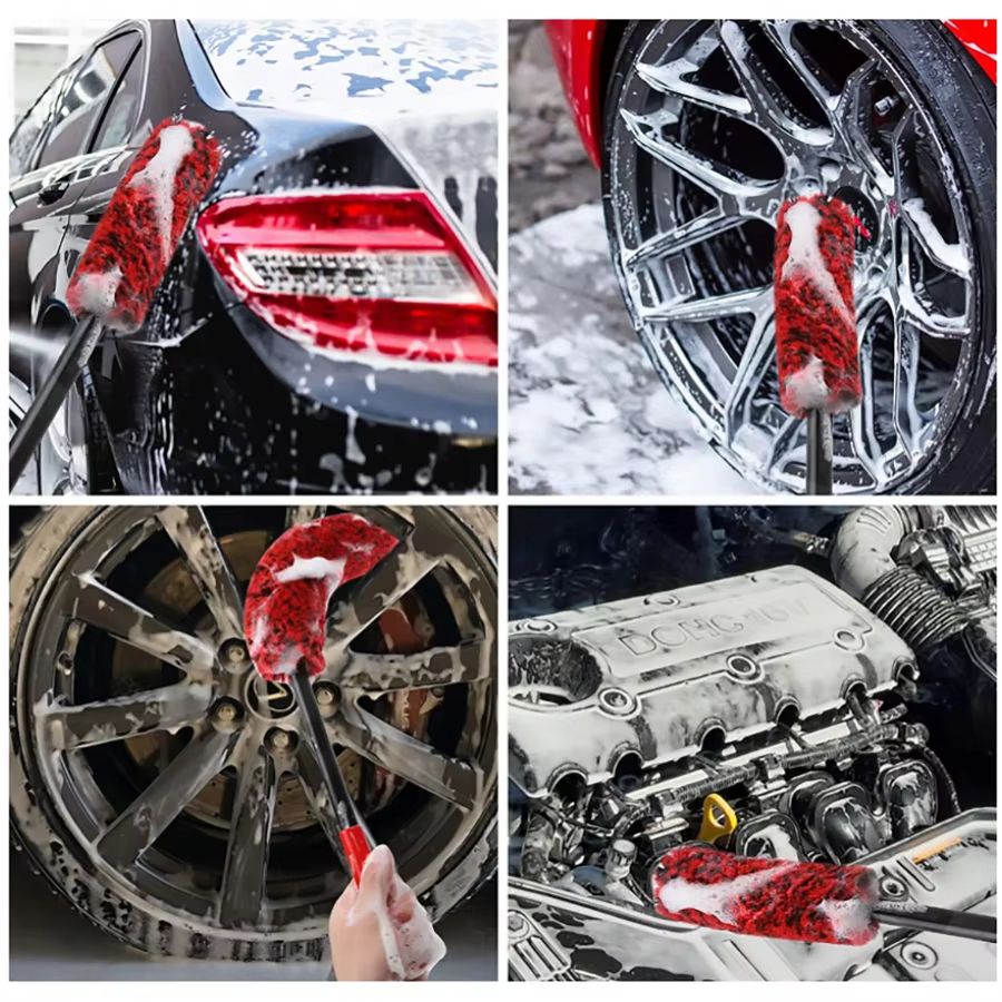 UltraPlush Wheel Woolies Brush  Soft Alloy  Motorcycle Wheel Cleaning Tool For Detailers 4