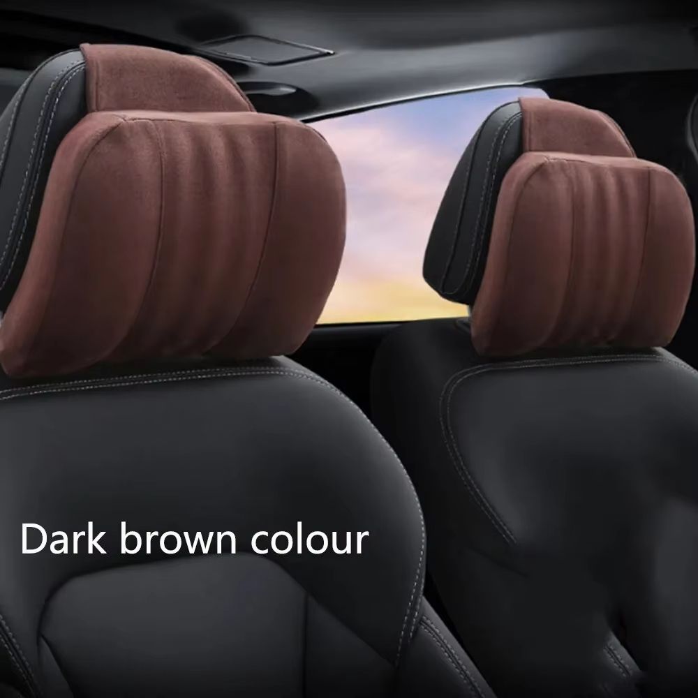 Suede MemoryFoam Car Headrest Pillow  Neck Support Cushion 9