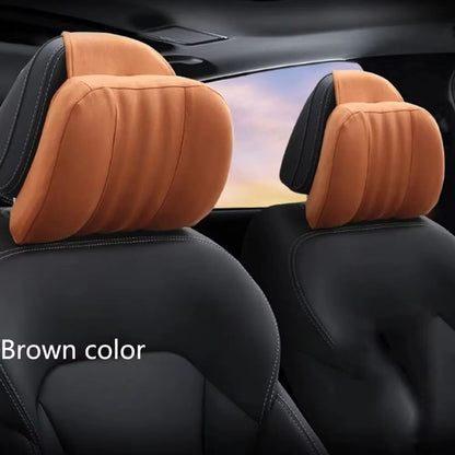 Suede MemoryFoam Car Headrest Pillow  Neck Support Cushion 8
