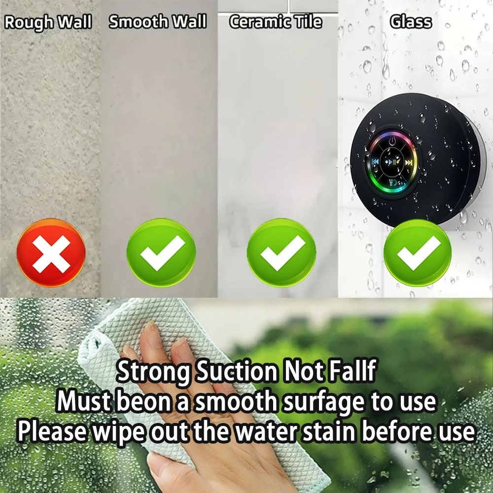 Portable Wireless Bluetooth Speaker LED IPX4 Waterproof Loudspeaker Outdoor Mini Stereo Sound Box 3