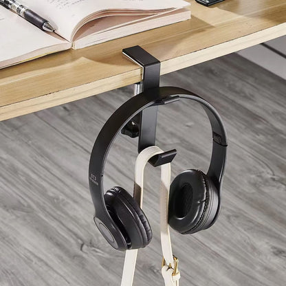 Adjustable Desk-Edge Hook Hanger for Headsets & Bags (Universal Clamp Mount)