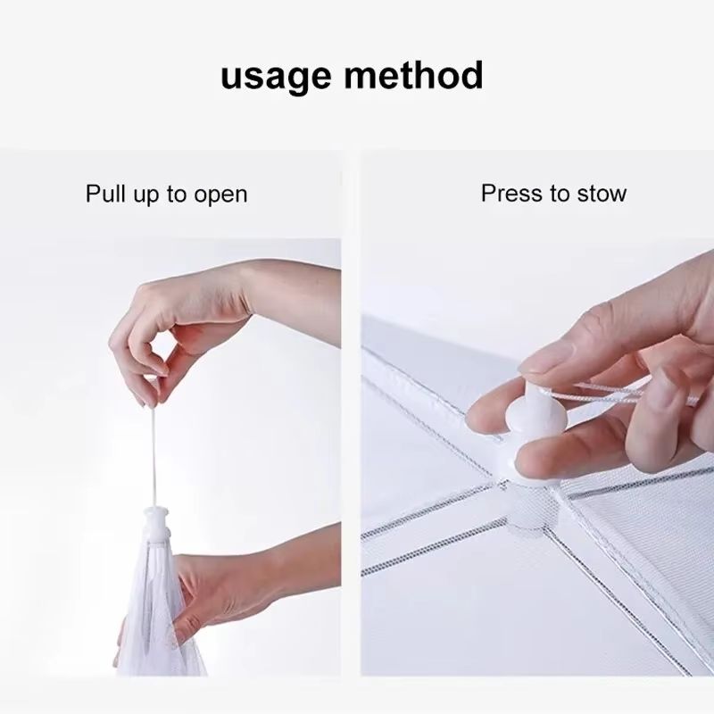 PopUp Mesh Folding Food Cover  Washable  InsectProof Table Dish Protection 4