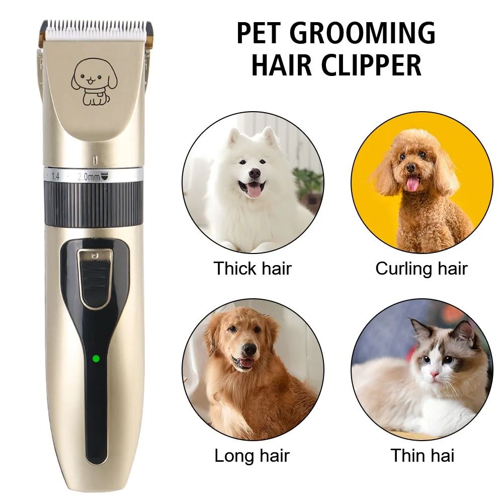 Rechargeable Pet Hair Clipper Grooming Trimmer Set For Dogs Cats And Rabbits Low Noise Electric Sha 5