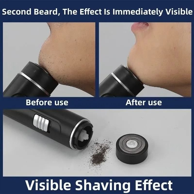 Compact USB Rechargeable Wet And Dry Electric Razor For Men Travel Car Home 5