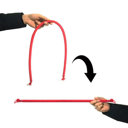 Deluxe Stiff Rope Magic Trick Prop – Soft to Rigid Comedy Rope Illusion for Street and Close-Up Performances