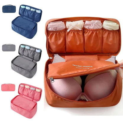 TravelEase Multi-Function Organizer Bag - Toiletry, Underwear & Bra Storage Case