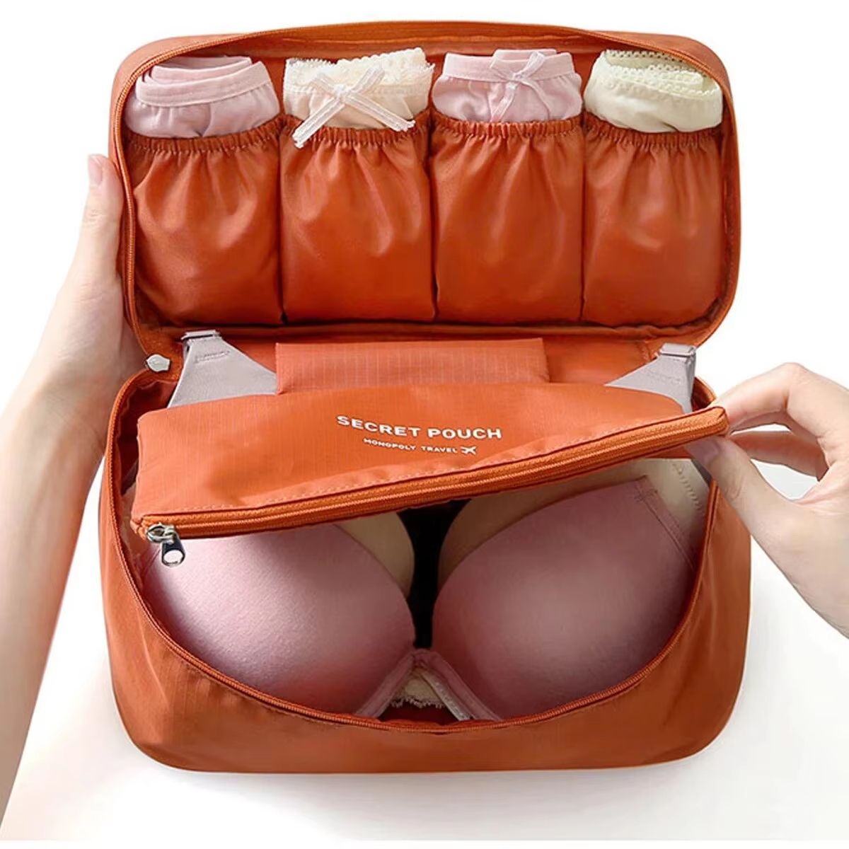 TravelEase MultiFunction Organizer Bag  Toiletry Underwear  Bra Storage Case 2