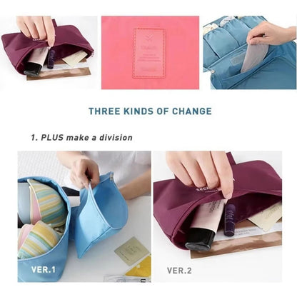 TravelEase MultiFunction Organizer Bag  Toiletry Underwear  Bra Storage Case 4