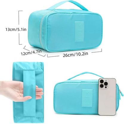 TravelEase MultiFunction Organizer Bag  Toiletry Underwear  Bra Storage Case 5