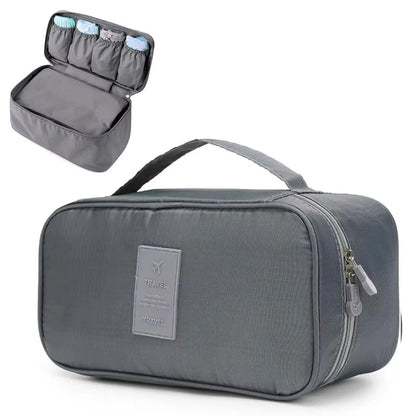 TravelEase MultiFunction Organizer Bag  Toiletry Underwear  Bra Storage Case 11