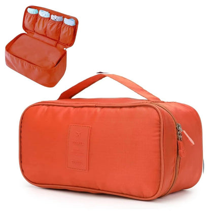TravelEase MultiFunction Organizer Bag  Toiletry Underwear  Bra Storage Case 12