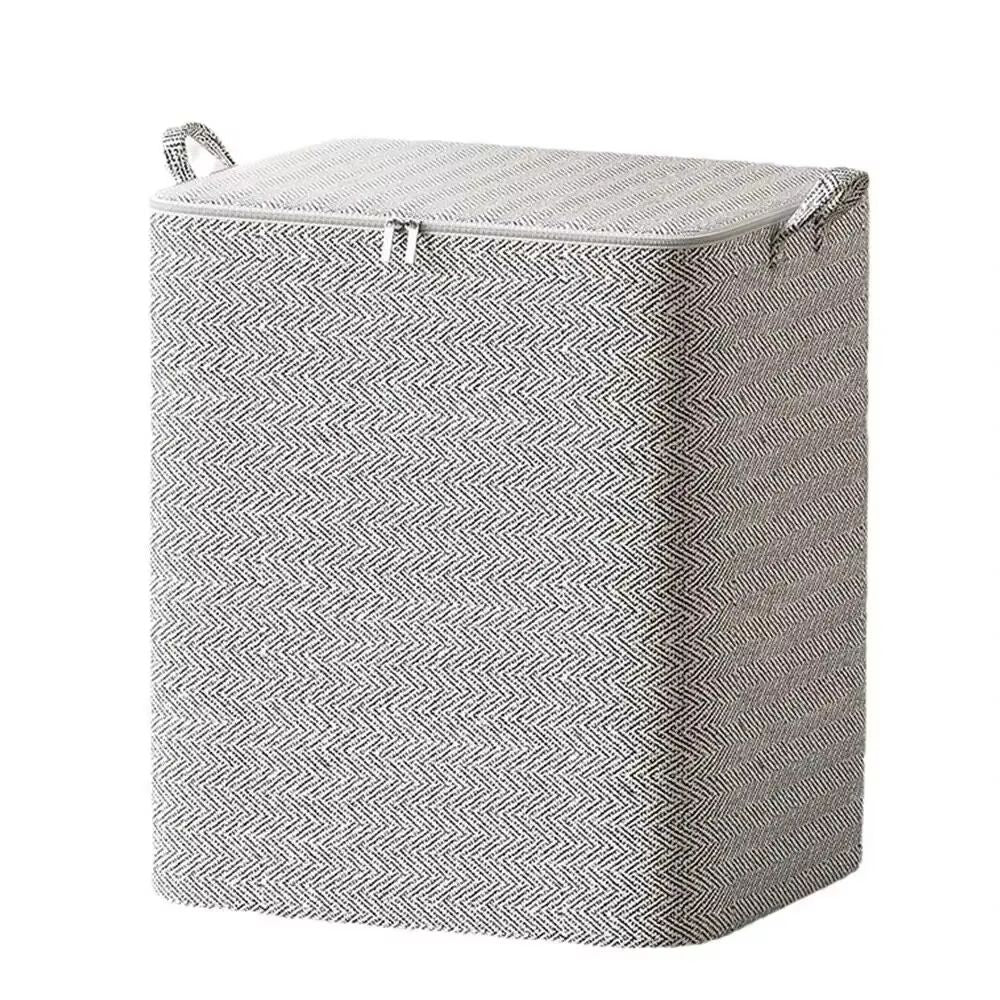 HeavyDuty NonWoven Quilt  Clothes Storage Bag With Lid And Zipper Large Capacity DustProof Organize 9