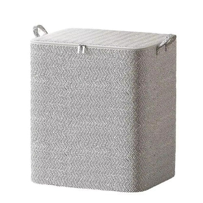 HeavyDuty NonWoven Quilt  Clothes Storage Bag With Lid And Zipper Large Capacity DustProof Organize 9