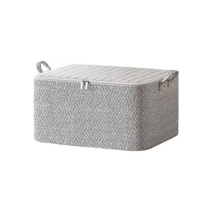 HeavyDuty NonWoven Quilt  Clothes Storage Bag With Lid And Zipper Large Capacity DustProof Organize 6