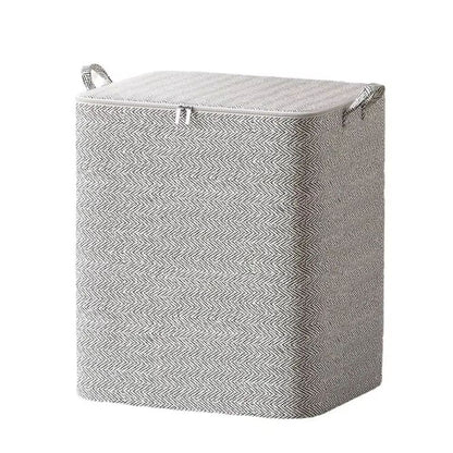HeavyDuty NonWoven Quilt  Clothes Storage Bag With Lid And Zipper Large Capacity DustProof Organize 7