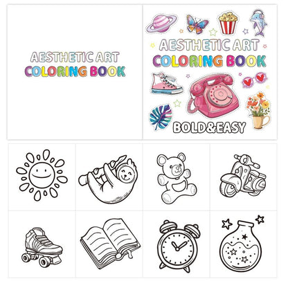 Educational Graffiti Painting Book Vegetables Fruit Insects Coloring Book Spring And Easter Doodles 2