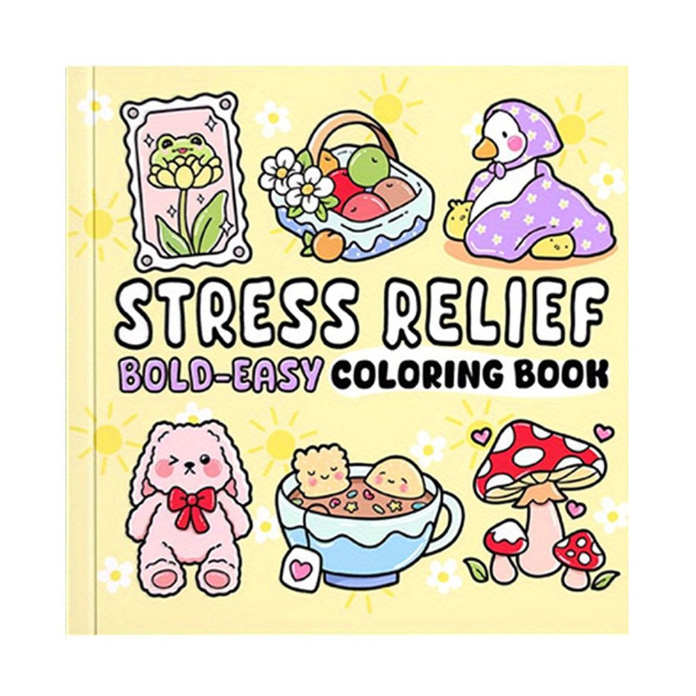 Creative Cartoon Coloring Book, Stress Relief For Adults, Educational Montessori Drawing Toy, Paperback Painting Gift