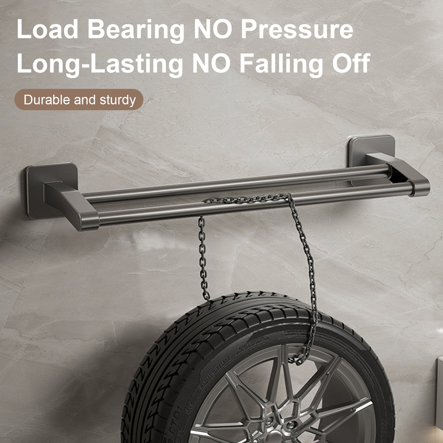 No Drill Towel Holder Wall Mount Bathroom Hand Towel Rack Bathroom Plastic Towel Bar 3