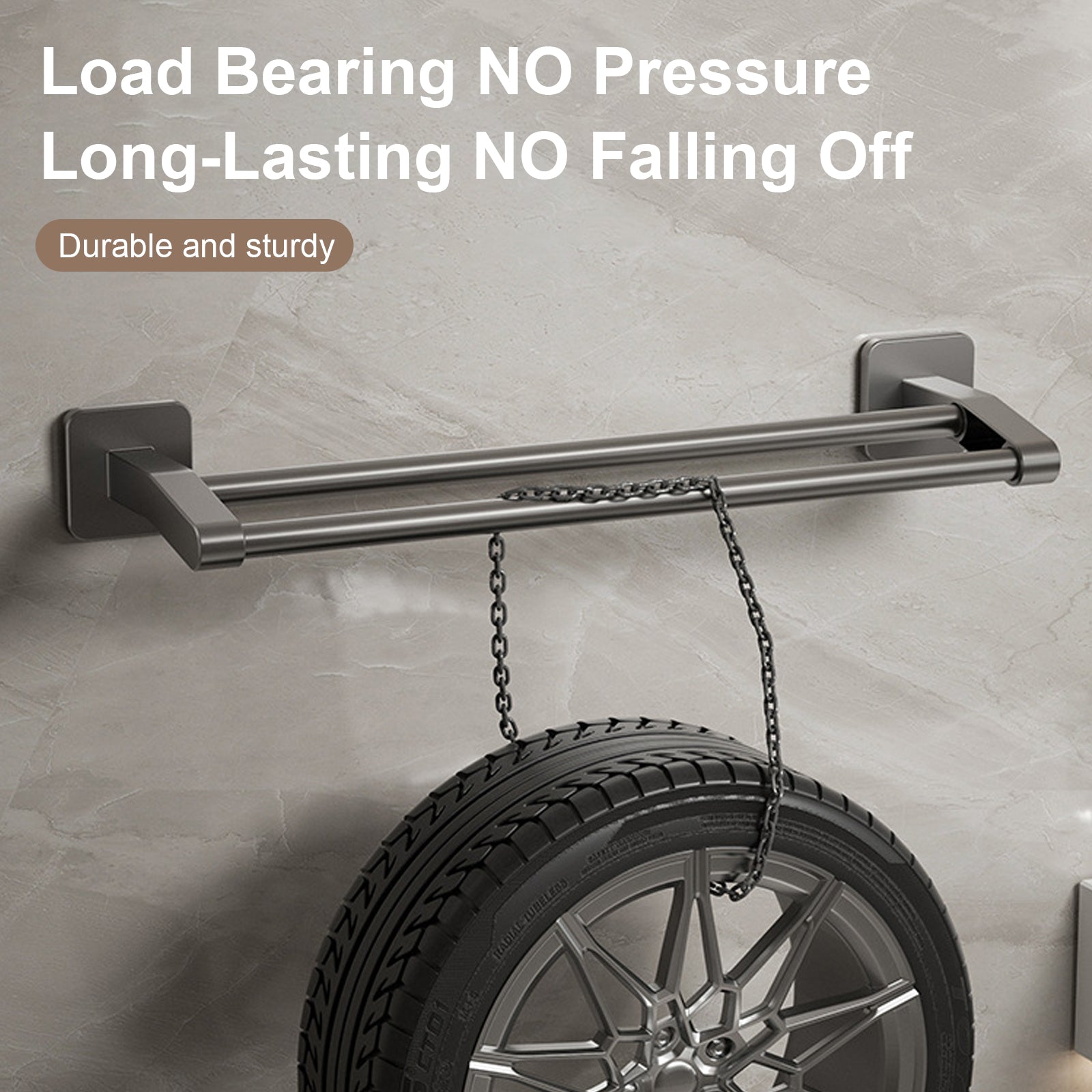 No Drill Towel Holder Wall Mount Bathroom Hand Towel Rack Bathroom Plastic Towel Bar 3