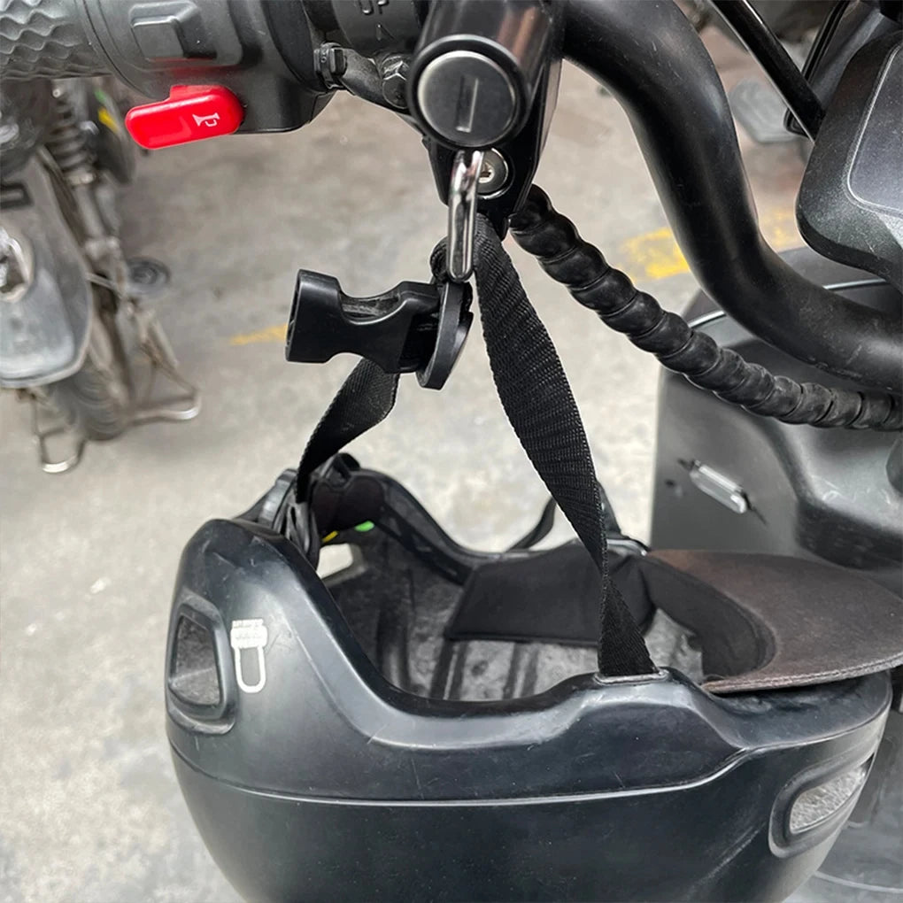 Compact Motorcycle Helmet Lock, Weather Resistant Anti Theft Lock with Keys for Motorbike, Scooter, E Bike Protection