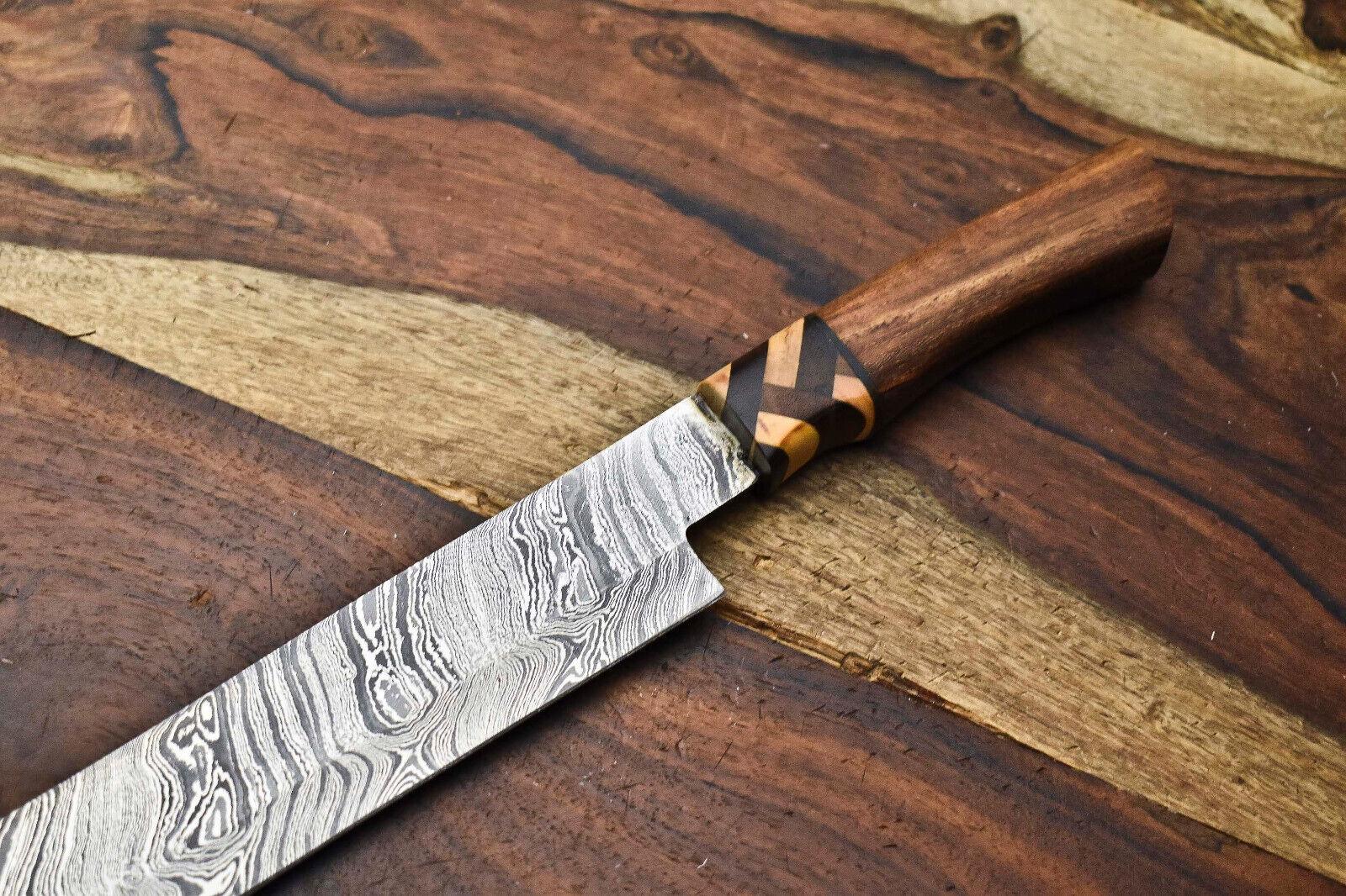 Handmade 14 Damascus Steel Full Tang Chef Knife  Kitchen  Cooking Knife 1