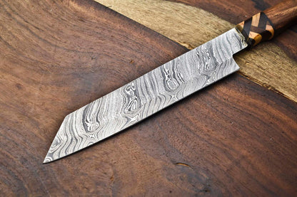 Handmade 14 Damascus Steel Full Tang Chef Knife  Kitchen  Cooking Knife 2